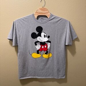 Men’s 2X (50/52) Disney Mickey Mouse 90% Cotton Gray Short Sleeve T-Shirt
